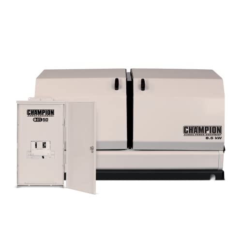 Champion Power Equipment 100177 8.5-kW Home Standby Generator with 50-Amp Outdoor-Rated Automatic Transfer Switch