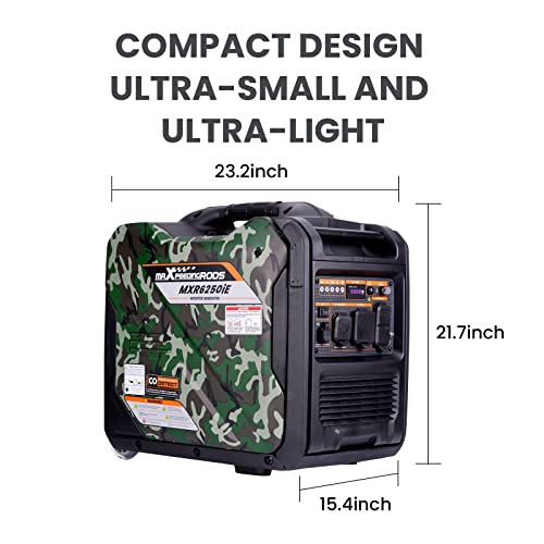 maXpeedingrods 5500W Inverter Generator,Gas Powered, 86lbs, Electric Start,120V/220V/240V