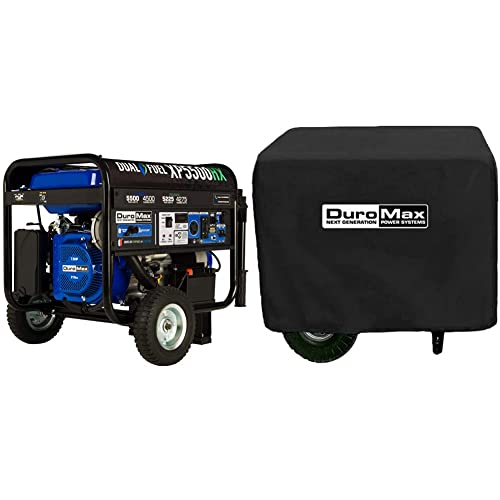 DuroMax XP5500HX Dual Fuel Portable Generator-5500 Watt Gas or Propane Powered Electric Start
