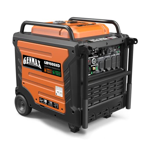GENMAX Portable Inverter Generator, 9000W Super Quiet Gas Propane Powered Engine with Parallel Capability