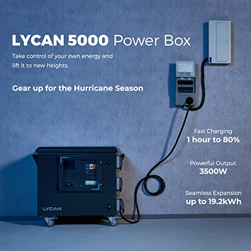 Renogy Solar Generator Portable Home Battery(LiFePO4),4.8KWh Expandable Portable Power Station,Huge 3500W AC Output