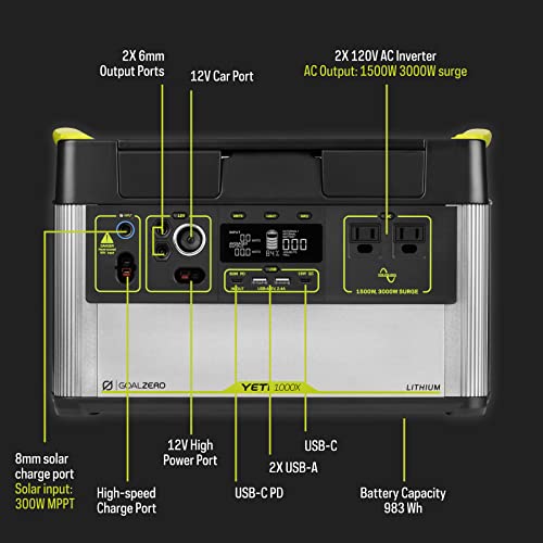 Goal Zero Yeti 1000X Portable Power Station, Solar-Powered Generator