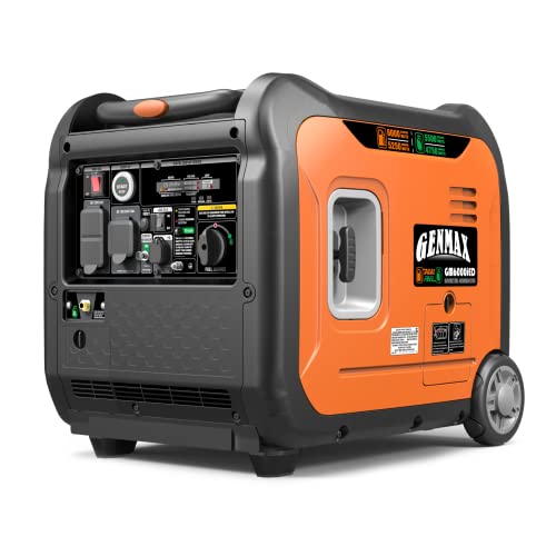 GENMAX Portable Inverter Generator, 6000W Super Quiet Gas Propane Powered Engine with Remote/Electric Start, Ultra Lightweight for Backup