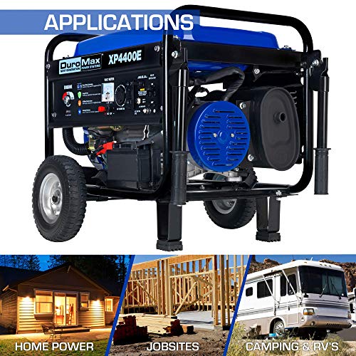 DuroMax XP4400E Gas Powered Portable Generator-4400 Watt Electric Start-Camping & RV Ready