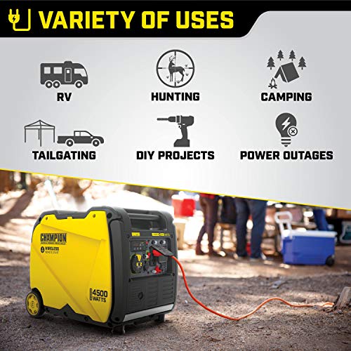 Champion Power Equipment 200987 4500-Watt RV Ready Portable Inverter Generator, Wireless Remote Start