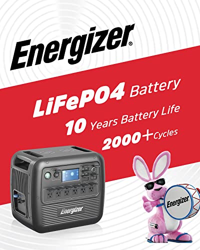 Energizer 2100W Portable Power Station AC200 2150Wh for Home Camping Emergency Use, Solar Generator with LiFePO4 Battery