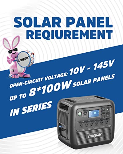 Energizer 2100W Portable Power Station AC200 2150Wh for Home Camping Emergency Use, Solar Generator with LiFePO4 Battery