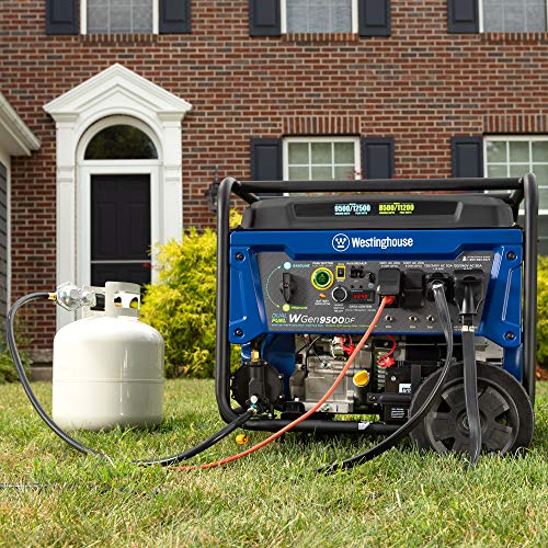 Westinghouse Outdoor Power Equipment 12500 Peak Watt Dual Fuel Home Backup Portable Generator
