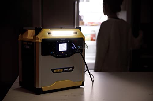 Champion Power Equipment 100593 3276-Wh Power Station 3200/1600-Watt Portable Lithium-Ion Battery Solar Generator