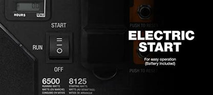 Generac 7682 GP6500E 6500-Watt Gas Portable Generator - Enhanced Power and Durability