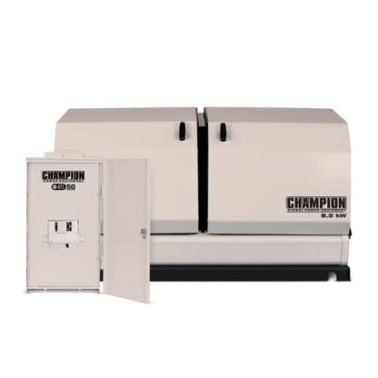 Champion Power Equipment 100177 8.5-kW Home Standby Generator with 50-Amp Outdoor-Rated Automatic Transfer Switch