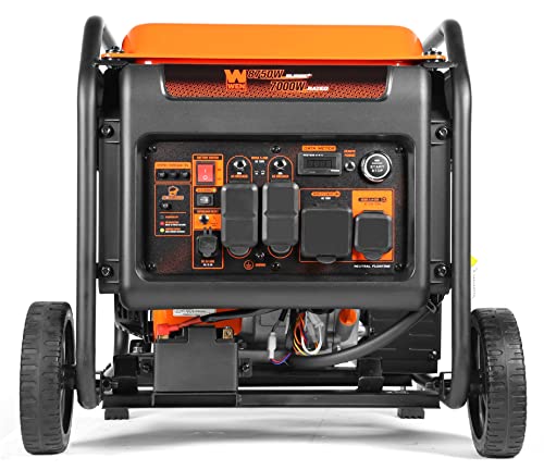 WEN DF875iX 8750-Watt RV and Transfer-Switch-Ready 120V/240V Dual Fuel Open Frame Inverter Generator