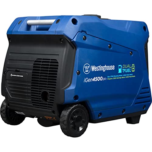 Westinghouse Outdoor Power Equipment 4500 Peak Watt Super Quiet Dual Fuel Portable Inverter Generator
