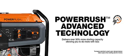Generac 76763 GP8000E 8,000-Watt Electric-Start Gas-Powered Portable Generator - PowerRush Technology