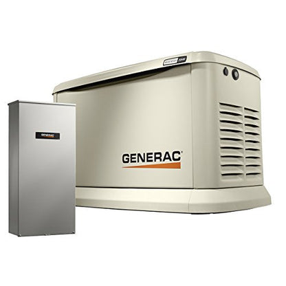 Generac 7043 Home Standby Generator 22kW/19.5kW Air Cooled with Whole House 200 Amp Transfer Switch