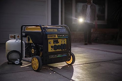 Champion Power Equipment 201176 9000-Watt Electric Start Tri-Fuel Open Frame Inverter Generator with CO Shield