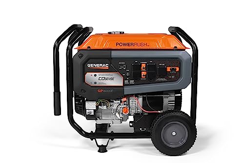 Generac 76864 GP8000E 8,000-Watt Portable Gas Generator - Powerful and Reliable Energy Solution