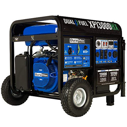 DuroMax XP13000HX Dual Fuel Portable Generator - 13000 Watt Gas or Propane Powered