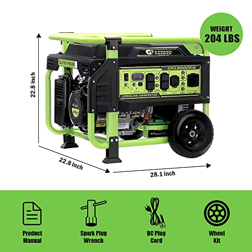 Green-Power America Portable Generator 13000 Watt,Gasoline Powered