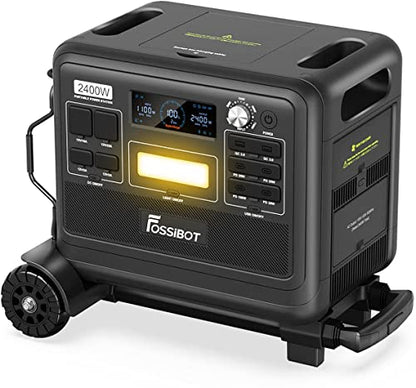 FOSSiBOT Portable Power Station F2400 with Hand Truck, 2048Wh LiFePO4 Battery Backup