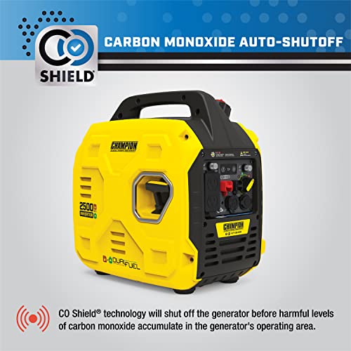 Champion Power Equipment 201183 2500-Watt Ultralight Portable Dual Fuel Inverter Generator with CO Shield®