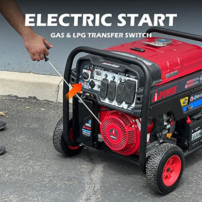 A-iPower SUA12000ED 12000 Watt Portable Generator Heavy Duty Gas & Propane