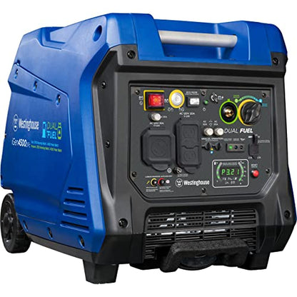 Westinghouse Outdoor Power Equipment 4500 Peak Watt Super Quiet Dual Fuel Portable Inverter Generator