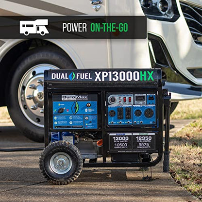 DuroMax XP13000HX Dual Fuel Portable Generator - 13000 Watt Gas or Propane Powered
