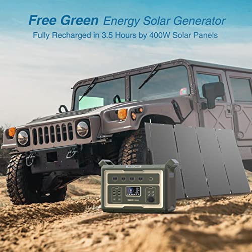 WETOWN Power Station 1500W Solar Generator 1280Wh UPS Battery LiFePO4 Power Station Portable Solar Powered Generators