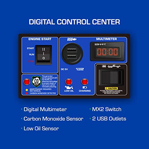 DuroMax XP7500X 7,500-Watt/6,500-Watt 274cc Electric Start Gas Powered Portable Generator w/CO Alert