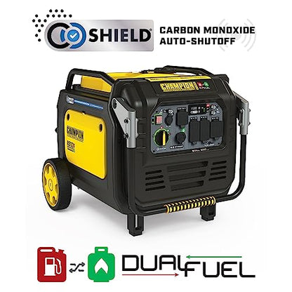 Champion Power Equipment 201175 8500-Watt Electric Start Dual Fuel Inverter Generator with Quiet Technology and CO Shield