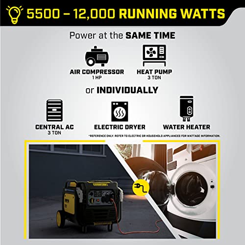Champion Power Equipment 100719 8500-Watt Portable Inverter Generator, Electric Start and CO Shield