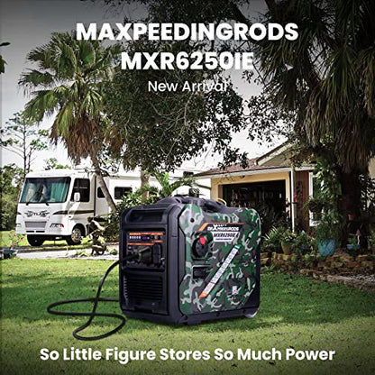 maXpeedingrods 5500W Inverter Generator,Gas Powered, 86lbs, Electric Start,120V/220V/240V