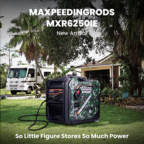 maXpeedingrods 5500W Inverter Generator,Gas Powered, 86lbs, Electric Start,120V/220V/240V