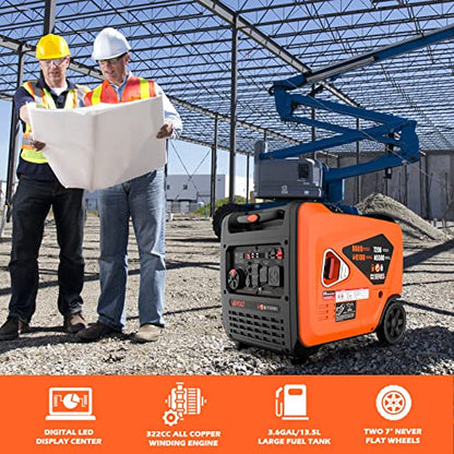 AIVOLT 8000 Watts Dual Fuel Portable Inverter Generator Super Quiet Gas Propane Powered Electric Start