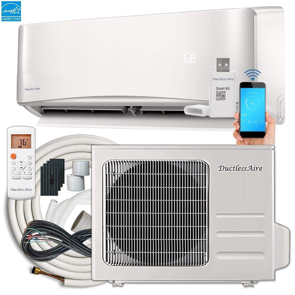 21 SEER 24,000 BTU Wi-Fi Ductless Mini Split Air Conditioner and Heat Pump Variable Speed Inverter – 220V/60Hz